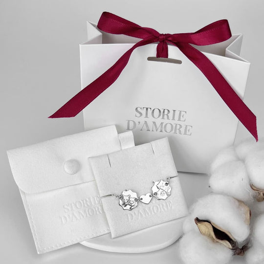 Kettenarmband mit zwei Charms, 925 Silber