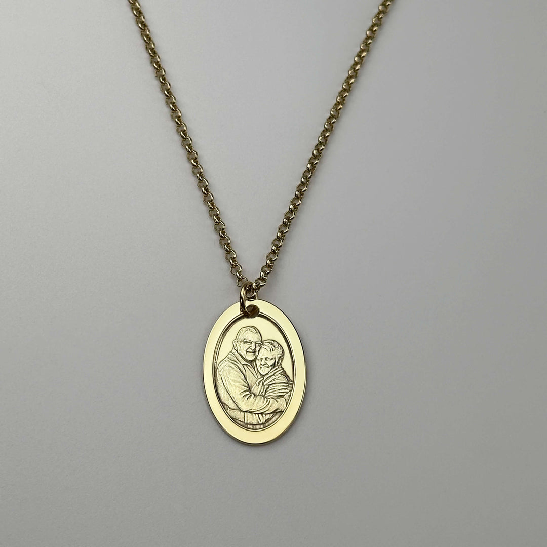 Ovalförmiger Anhänger, 925 Silber