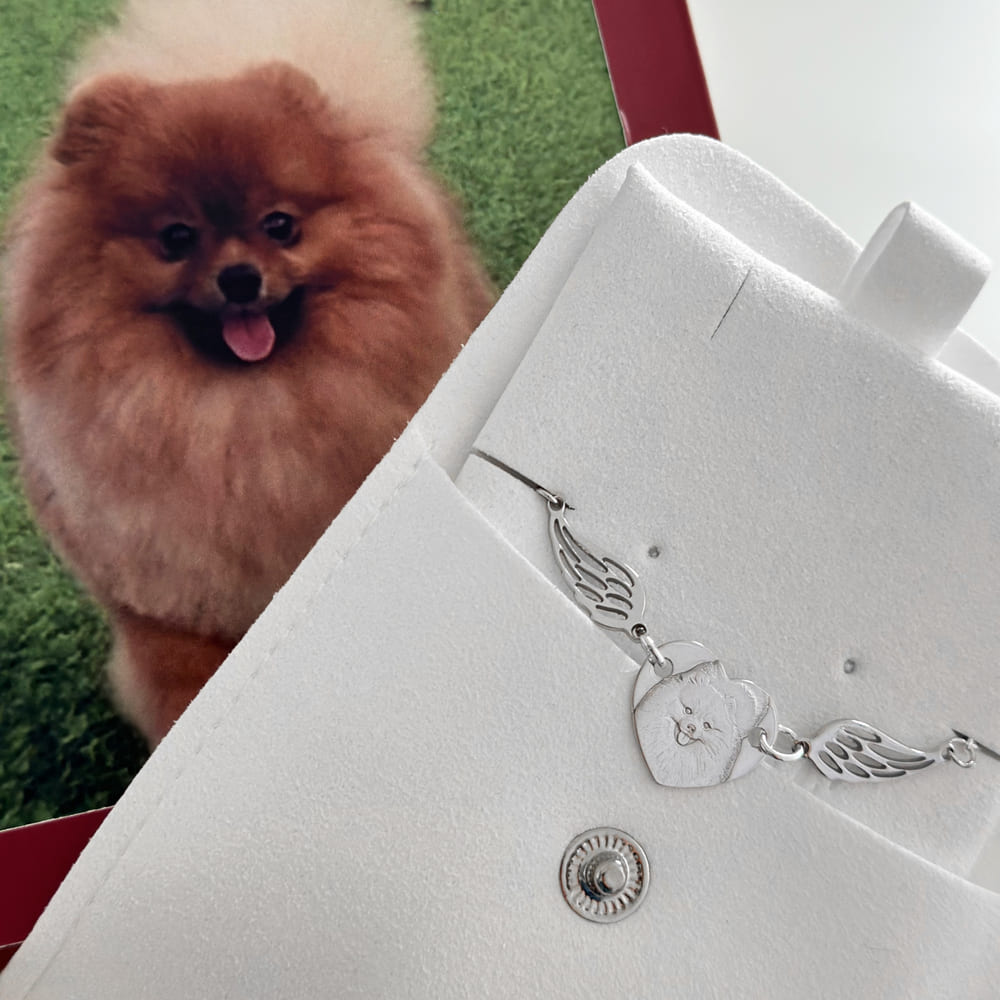 Armband mit Herz und Flügeln, 925 Silber