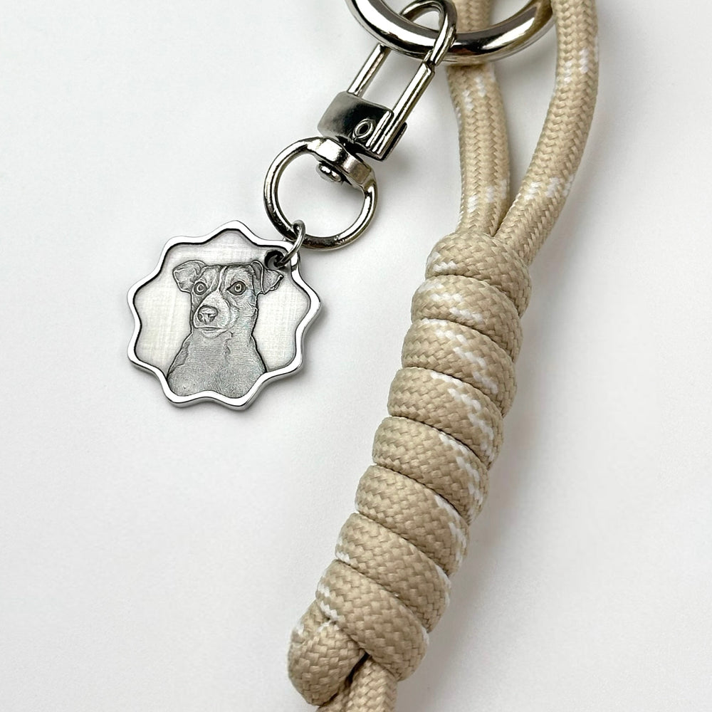 Moderne sleutelhanger "Mijn pluizige"