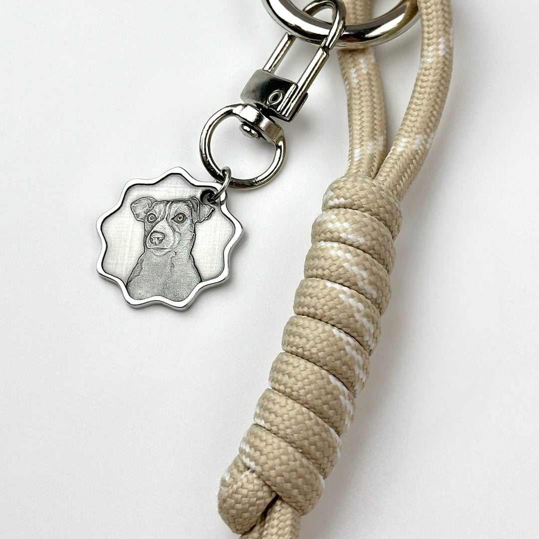 Moderne sleutelhanger "Mijn pluizige"