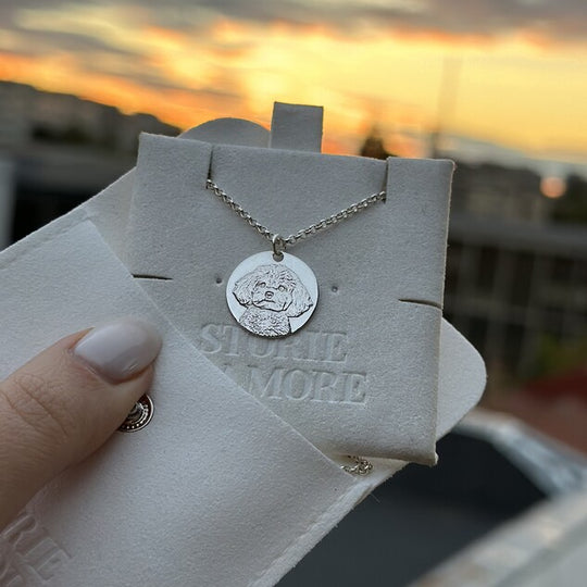 Klassischer Rund-Anhänger, 925 Silber