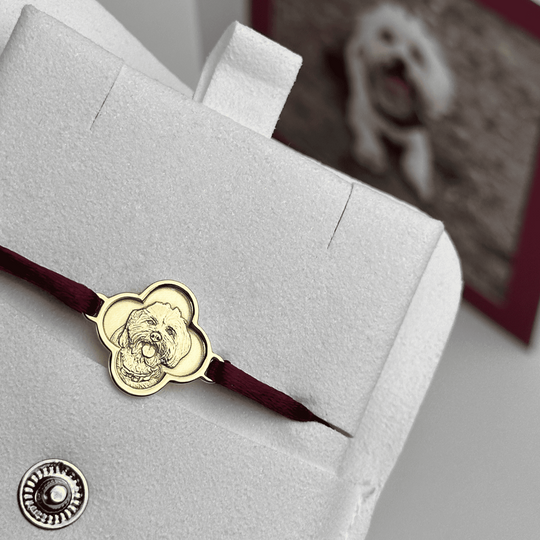 Armband mit Kleeblatt-Charm, 925 Silber