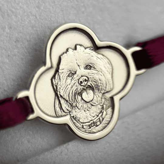 Armband mit Kleeblatt-Charm, 925 Silber