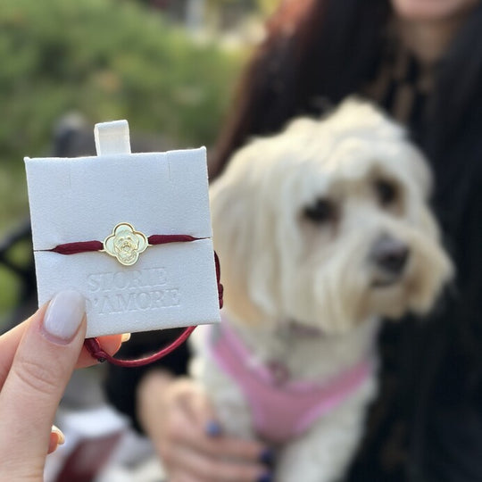 Armband mit Kleeblatt-Charm, 925 Silber