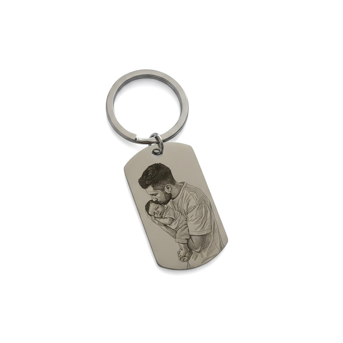 Dog Tag Keychain