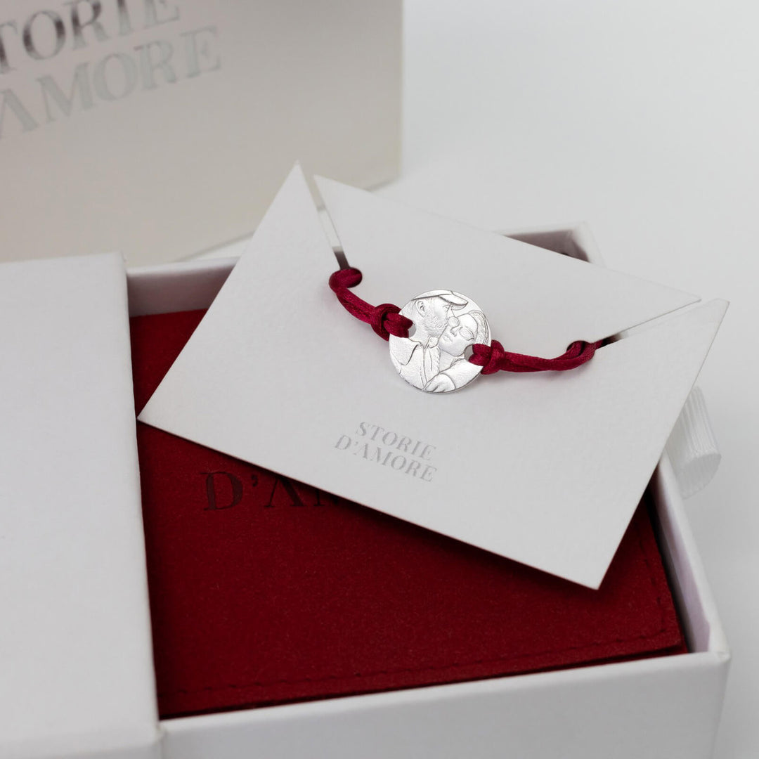 Rundes 925 Silberarmband mit 3D Foto-Gravur