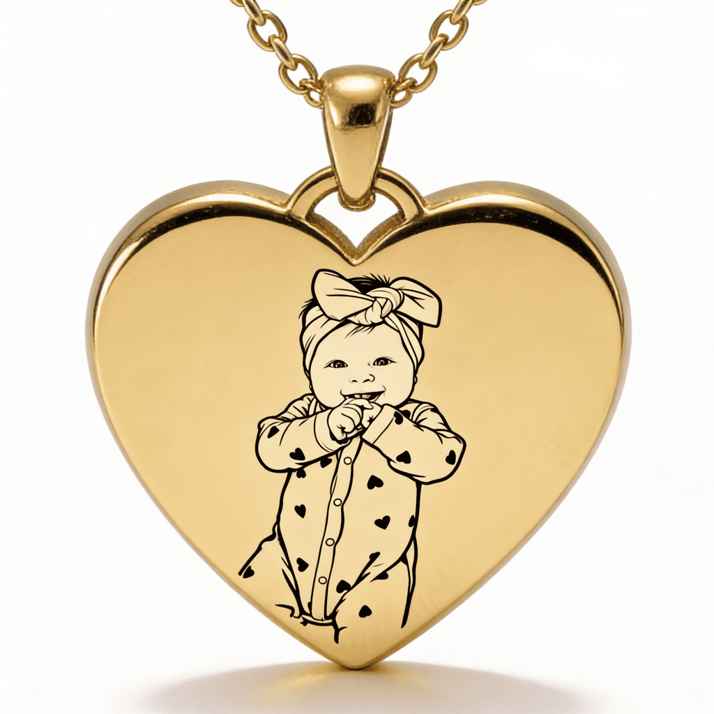 Colier pandantiv inimă cu fotografie