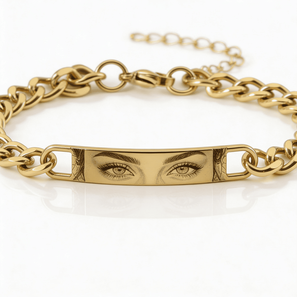 Brățară pentru bărbați cu gravură