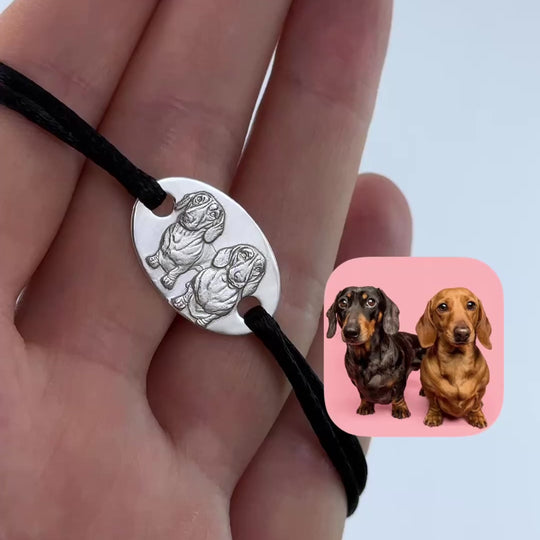 Grand bracelet ovale, argent 925 "Toujours ensemble"